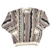 Coogi-style neutral brown pullover sweater