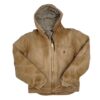 Carhartt J141 BRN Sherpa Lined Coat Hooded Jacket