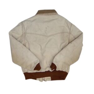 Carhartt Jacket Mens Bomber Distressed Red Quilted