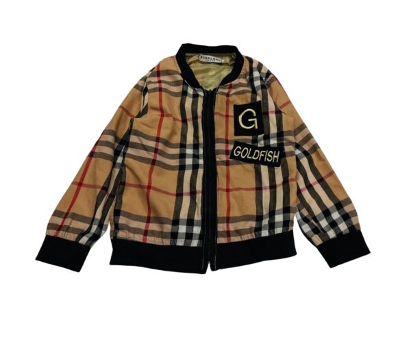 Burberry Kids Zip-Up Knit Jacket – Classic Nova Check Design
