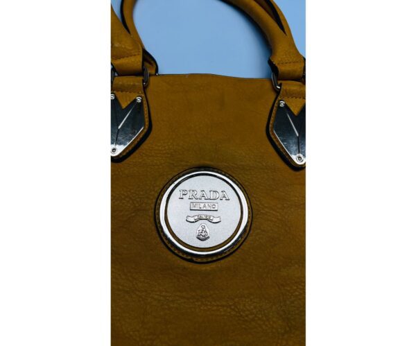 PRADA MILANO Logo Shoulder Leather Bag - Image 3