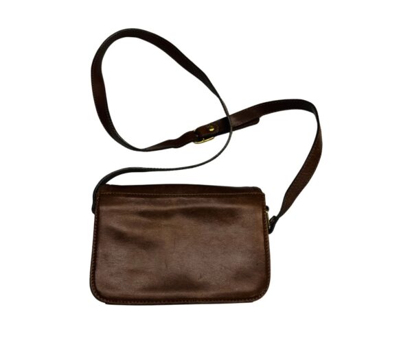 Basido Brown Leather Satchel Crossbody Bag - Image 2