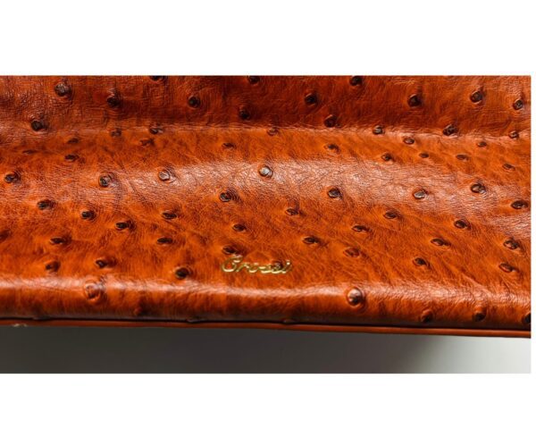 Grossi Bowtie Purse Ostritch Faux Leather Handbag - Image 3