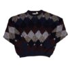 Bugle Boy Pattern Grandpa Cotton Knit Sweater