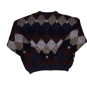 Bugle Boy Pattern Grandpa Cotton Knit Sweater