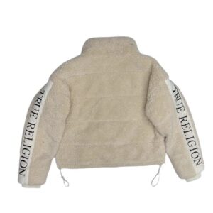 FAUX SHEARLING PUFFER JACKET
