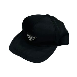 Prada Nylon Baseball Cap - Black - Authentic Hat with Logo