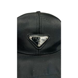 Prada Nylon Baseball Cap - Black - Authentic Hat with Logo