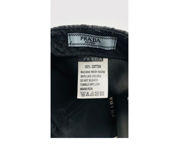 Prada Nylon Baseball Cap - Black - Authentic Hat with Logo - Image 4