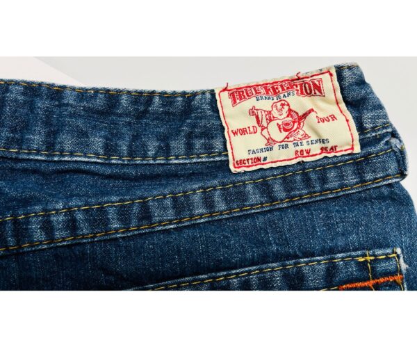 Stunning Vintage True Religion Lola Cut-Off Denim Skirt – Size 30 – Y2K Style - Image 3