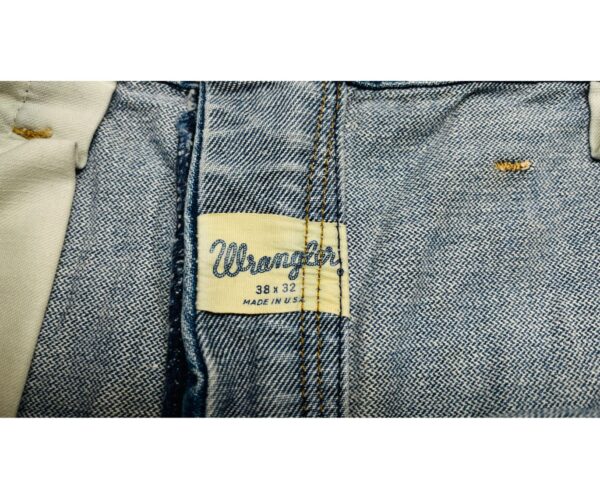 60's–80's Wrangler High-Waisted Cut-Off Jean Shorts – Size 38 x 32 - Image 6
