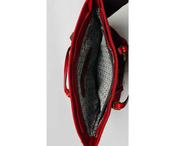 Michael Kors Jet Set Medium Tote Bag –Bright Red Saffiano Leather –Gold Hardware - Image 4