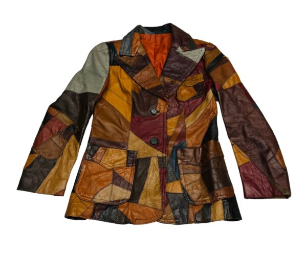 70's PATCHWORK LEATHER JACKET – RARE BOHO HIPPIE STYLE