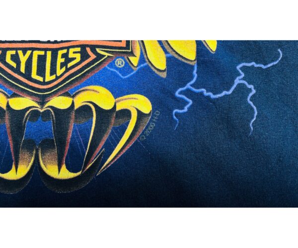 RARE 2000’s Vintage Harley Davidson Lightning Graphic T-Shirt Size L - Image 5