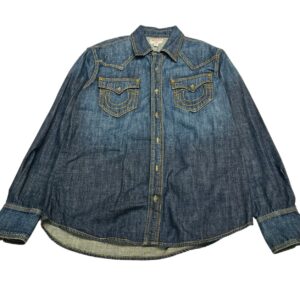 True Religion Western Released Hem Denim Shirt – Men’s Size L – Long Sleeve