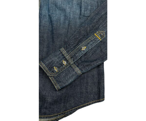 True Religion Western Released Hem Denim Shirt – Men’s Size L – Long Sleeve - Image 5