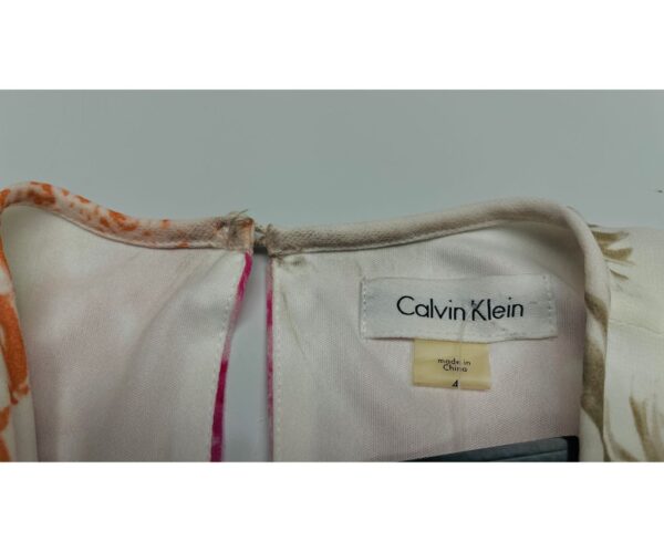 Calvin Klein Ivory Floral Dress - Image 3
