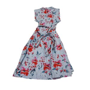 Ivanka Trump Blue Floral Open Stomach Midi Tank Dress