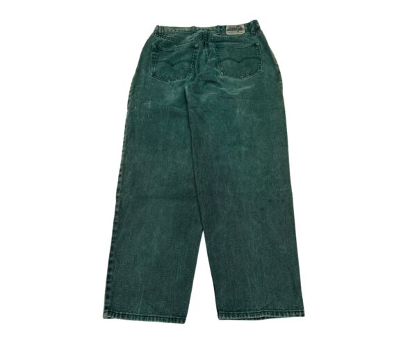 90's VTG Levi’s SilverTab Baggy Jeans – Green – 34x32 – Purple Label - Image 2
