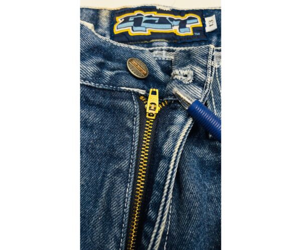 GAT Jeans Women’s Size 13 – Baggy Raver Style – Blue Denim – Made in USA - Image 5