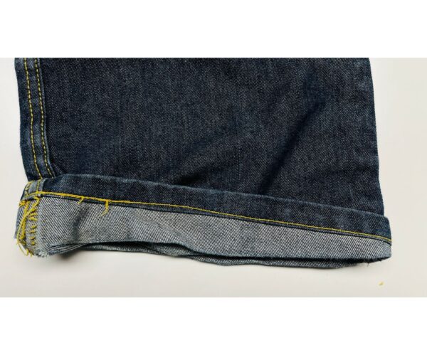 VTG Johnny Blaze Baggy Jeans – Wu Wear Style – Shiny Denim – Y2K Hip Hop – S 38 - Image 9