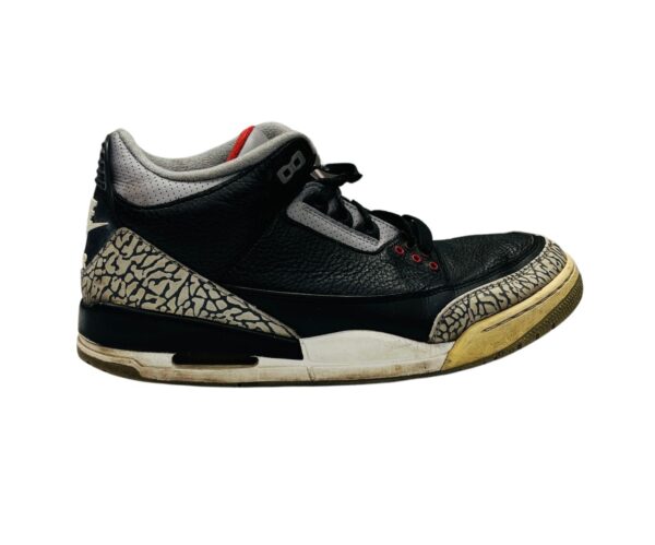 Nike Air Jordan 3 Retro Black Cement Gray Red - Size 11.5 Men’s - Image 3