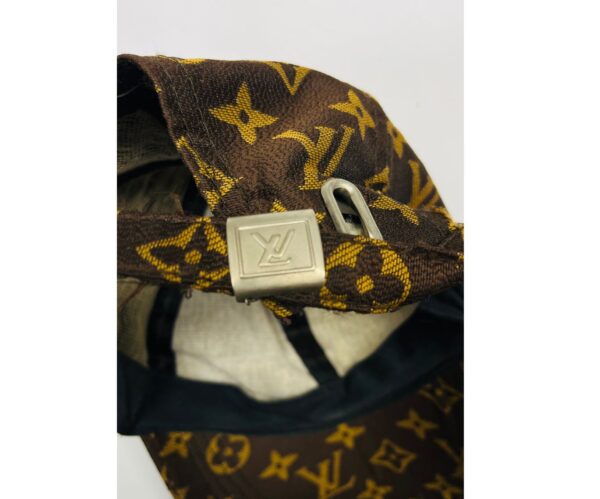 Louis Vuitton Baseball Hat – Front Metal Logo Plate – Velcro Strap - Image 4