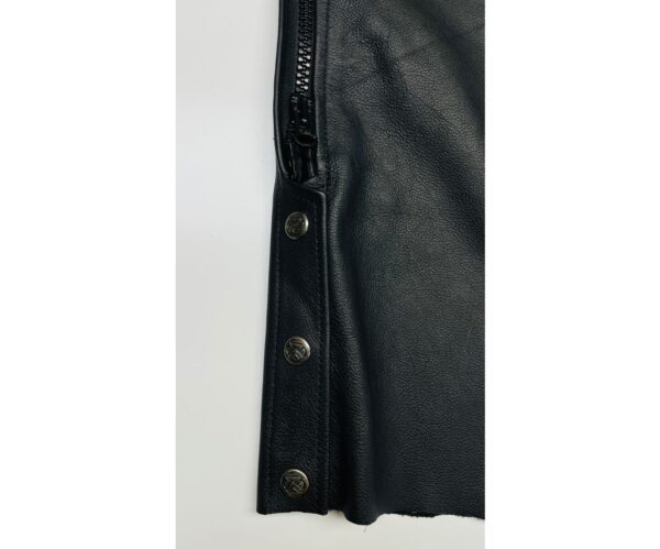 Joe Rocket Men’s Black Leather Motorcycle Over Pants – Fully Lined & Zippered - Image 5