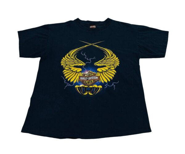 RARE 2000’s Vintage Harley Davidson Lightning Graphic T-Shirt Size L