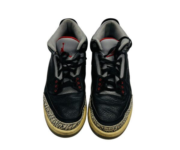 Nike Air Jordan 3 Retro Black Cement Gray Red - Size 10.5 Men’s - Image 2
