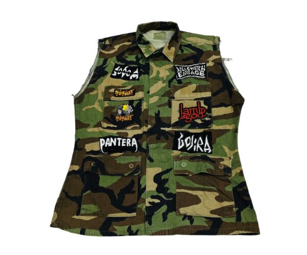 Custom Camo Military Vest - Y2K Era - Tactical Streetwear