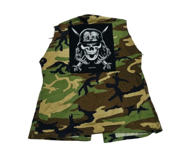 Custom Camo Military Vest - Y2K Era - Tactical Streetwear - Image 2