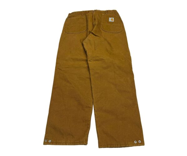 1989 Carhartt 100th Anniversary Quilt Lined Pants - 42x32 - Distressed - Image 2