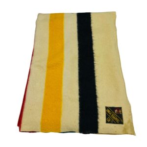 AUTHENTIC Vintage Midcentury Trapper Point Wool Blanket