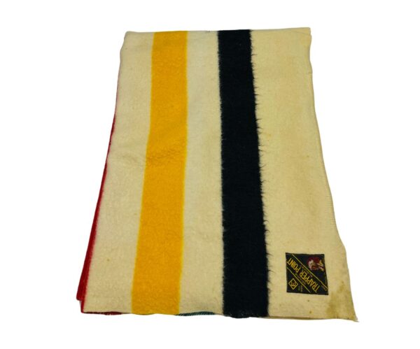 AUTHENTIC Vintage Midcentury Trapper Point Wool Blanket