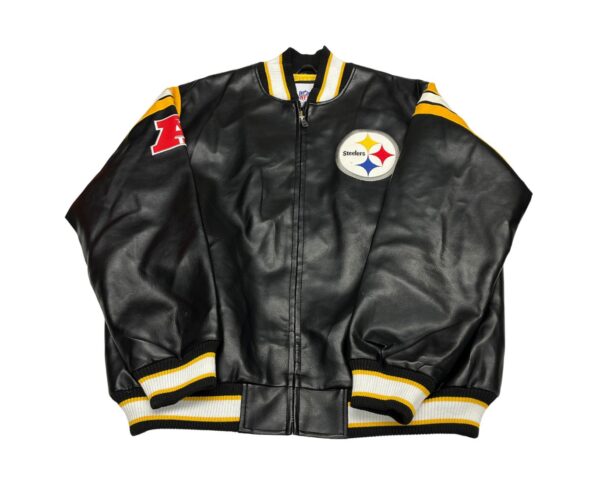Pittsburgh Steelers Faux Leather Jacket - G-III Apparel - Size XL