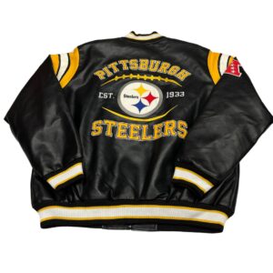 Pittsburgh Steelers Faux Leather Jacket - G-III Apparel - Size XL
