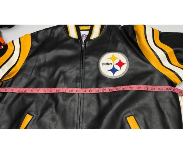 Pittsburgh Steelers Faux Leather Jacket - G-III Apparel - Size XL - Image 5