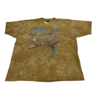90's Liquid Blue Star Wars Tie Dye TShirt XXL Episode One Pod Racing