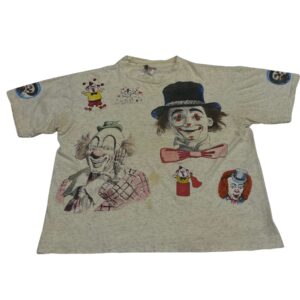 80's Clown Tophat The Joker T Shirt Size Large Rare