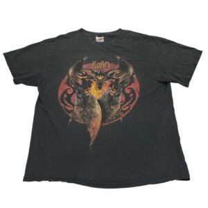 Vintage Korn American Nu Metal Band Black Large T Shirt Size L