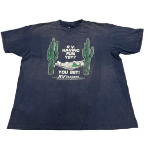 RV Having Fun Yet - Shirt Tee Single Stitch Large Arizona Cactus Size L