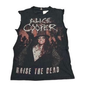Alice Cooper Raise the Dead Tour 2015 Black Double-Sided Sleeveles T-SHIRT Small