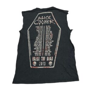 Alice Cooper Raise the Dead Tour 2015 Black Double-Sided Sleeveles T-SHIRT Small