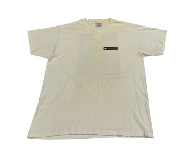 Apple Vintage Hanes Made In USA Tee Shirt 90s Newton Rare Deadstock Large