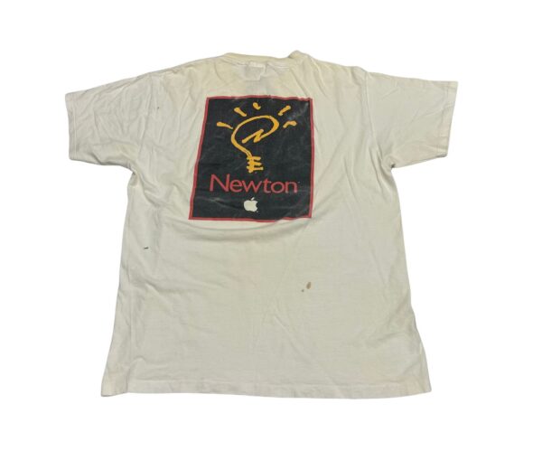 Apple Vintage Hanes Made In USA Tee Shirt 90s Newton Rare Deadstock Large - Image 2