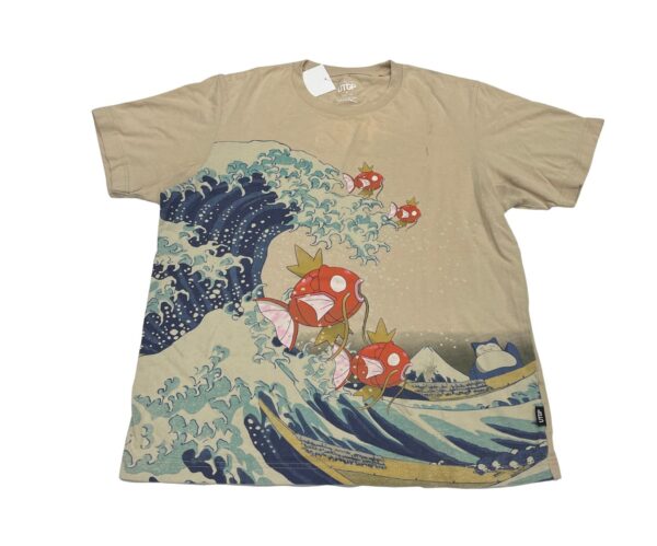 Pokemon Magikarp Hokusai Uniqlo T-Shirt UTGP Crew Neck Rare - Men's M