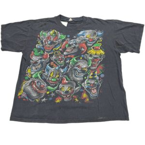 Y2K Liquid Blue Crazy Clowns T Shirt XL Alstyle Tag