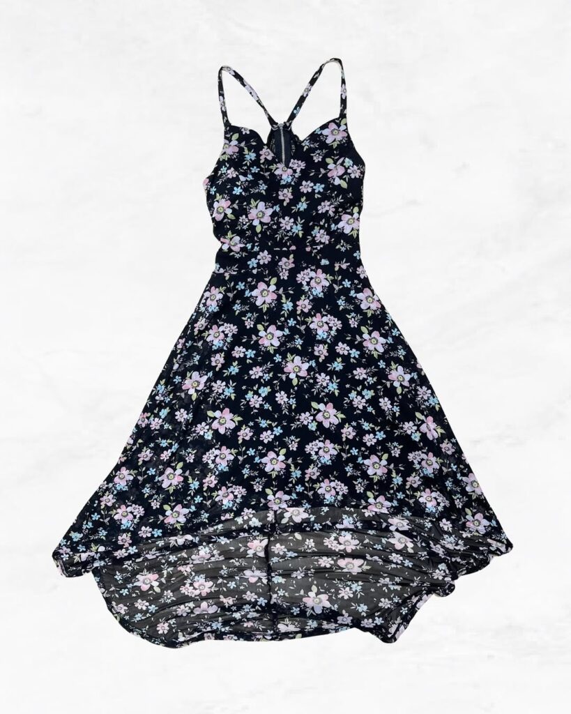 Retro floral summer dress – vintage fashion at Toronto Night Market