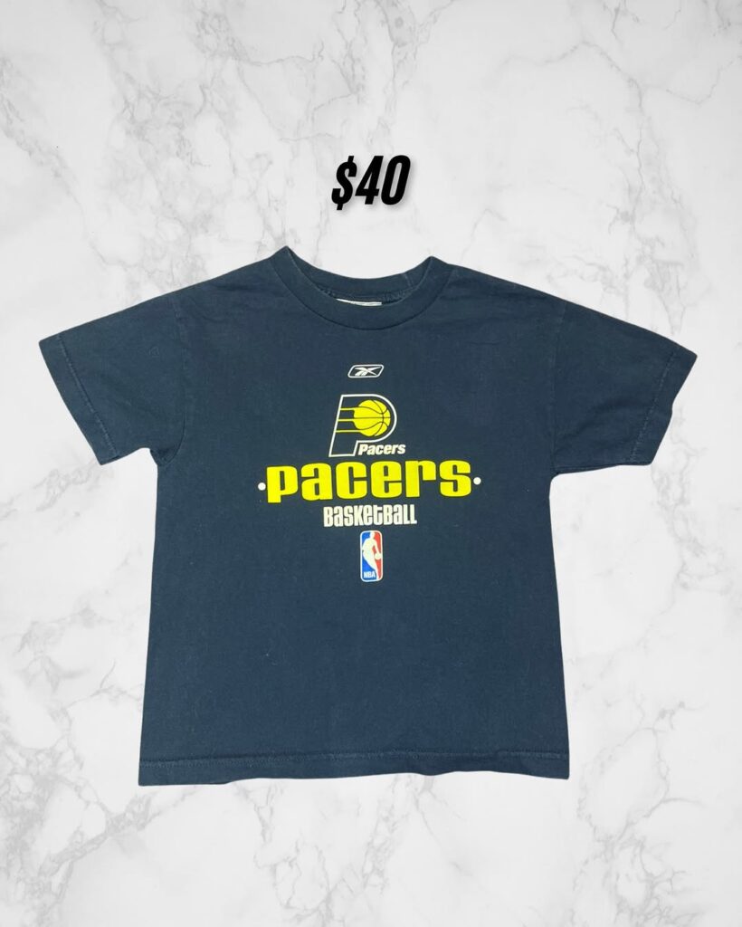1990s Pacers NBA Reebok Tee – $40
